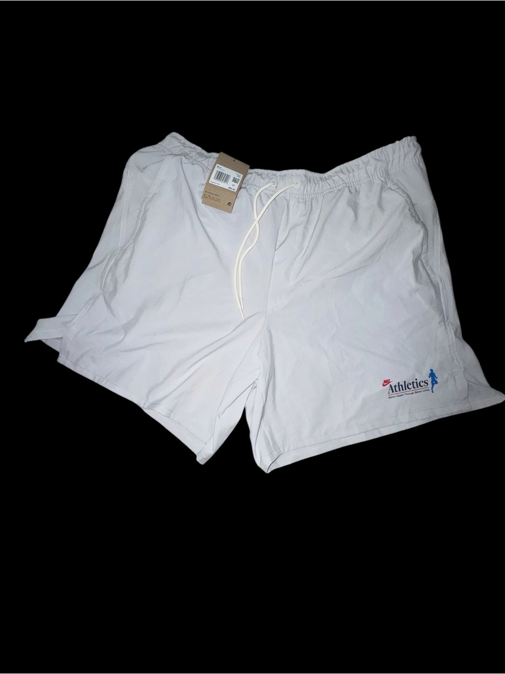New Nike White Men’s Athletic running Shorts 2XL